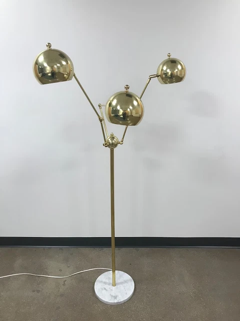 Globe brass floor lamp deals