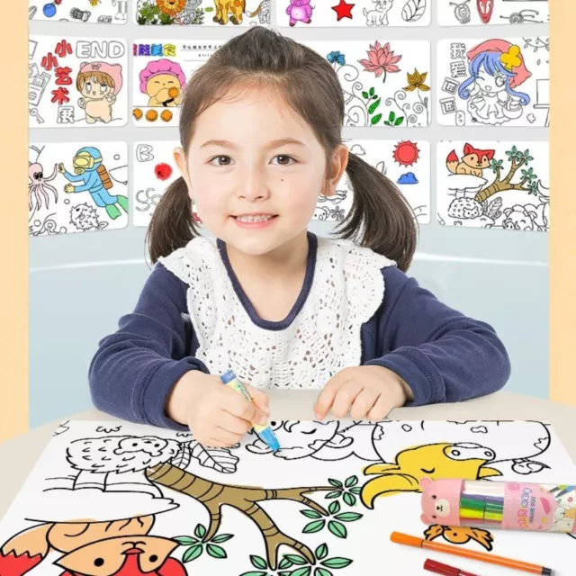 Filling Paper Blank Coloring Paper Watercolor Paper Children's Drawing Scroll