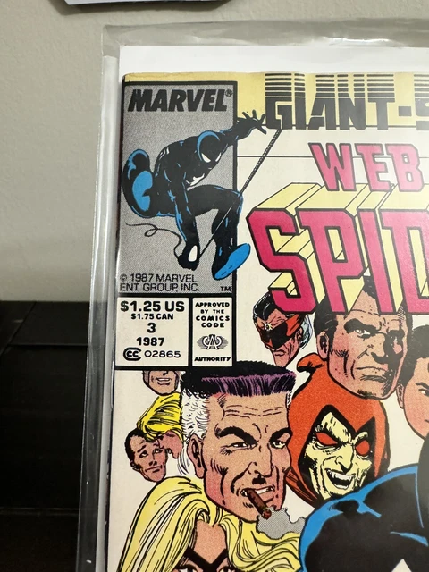 1987 Web of Spider-Man Annual 3 Comic Book Giant Sized Vintage Marvel 3