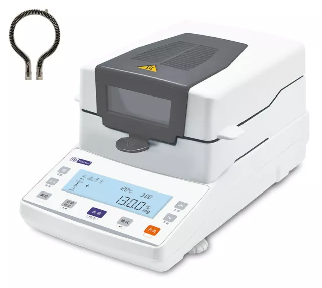Rapid Halogen Moisture Tester Fiber Silk Moisture Meter Readability 0.001g