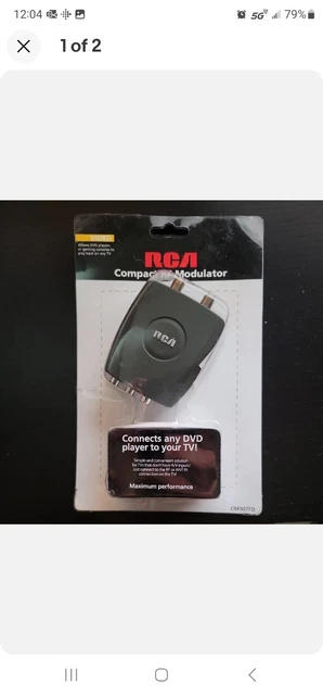RCA Compact RF Modulator for TVs That Do Not Have A/V Inputs – New!