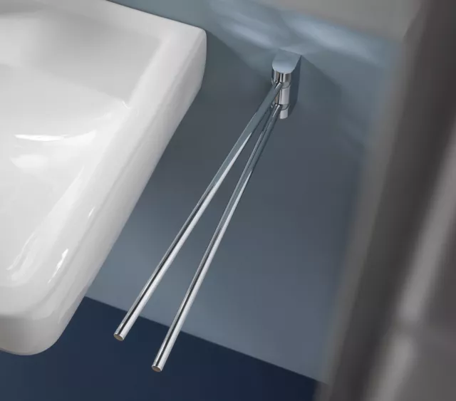 KEUCO Handtuchhalter Metall chrom, zweiarmig, 45cm, Badezimmer Gäste-WC, Smart.2 3