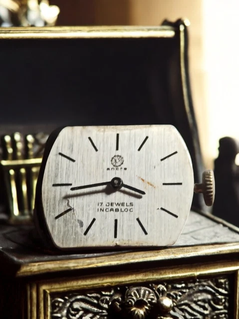 Montre Femme STEBRA Mécanique 15 Rubis - Boîtier Plaqué Or, Bracelet Cuir - Pour Pièces Ou Réparation