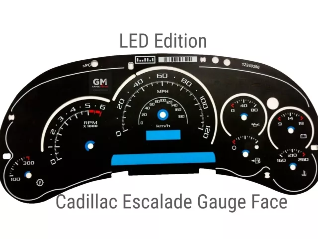 LED Edition Cadillac Escalade Gauge Face Silverado Tahoe Sierra 2003 04 05 New