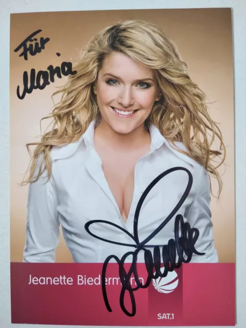 Jeanette Biedermann Anna und die Liebe SAT 1 Autogrammkarte Original Signiert