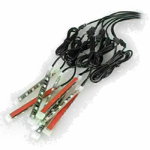 Andowl Striscia LED Interni Auto Rgb 4 Strip Luminose Adesive 72 Le Impermeabile Tuning Accessori Auto E Moto Andowl 7421101589578