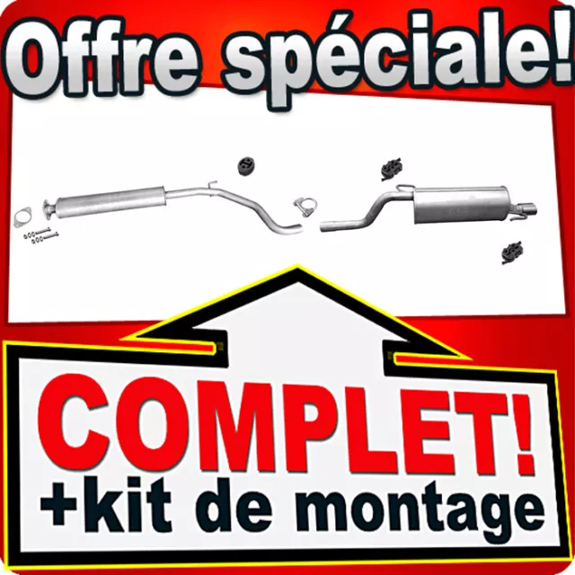 Echappement pour ALFA ROMEO MITO et FIAT GRANDE PUNTO 1.4 T-jet Silencieux