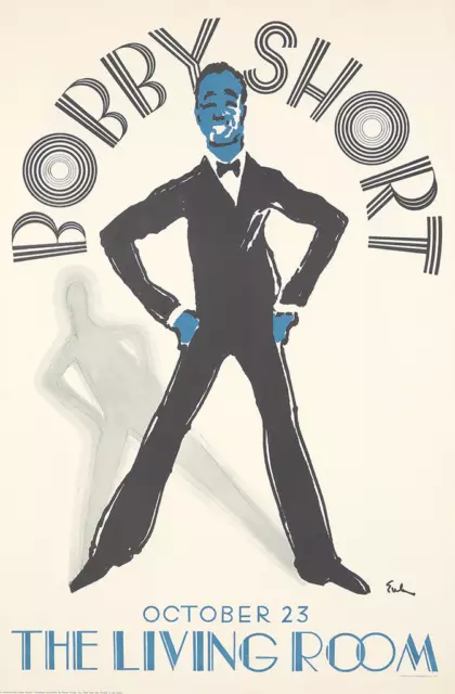 Original Vintage Poster Bobby Short NYC Living Room 1966 Cabaret