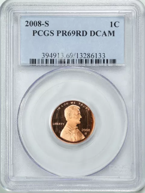 2008-S 1C Proof Lincoln Memorial Cent PR69 RD DCAM PCGS 13286133
