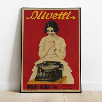 Poster Vintage Olivetti Dudovich Stampa in Alta Definizione Manifesto Locandina