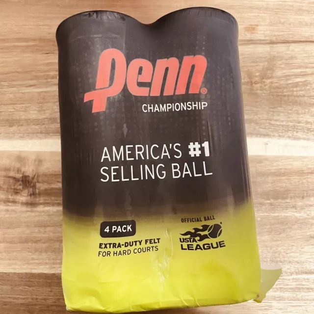 Penn Championship Tennis Balls 4 Packs 12 Balls Extra Duty for Hard Courts, NEW 3