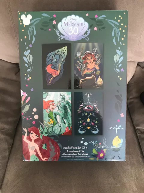 Disney D23 Expo 2019 The Little Mermaid  Ariel Art Acrylic Print Set of 4 LE 200