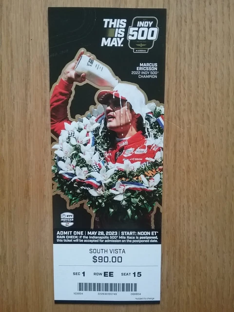 MINT 2023 Indy Indianapolis 500 TICKET Josef Newgarden / Marcus Ericsson