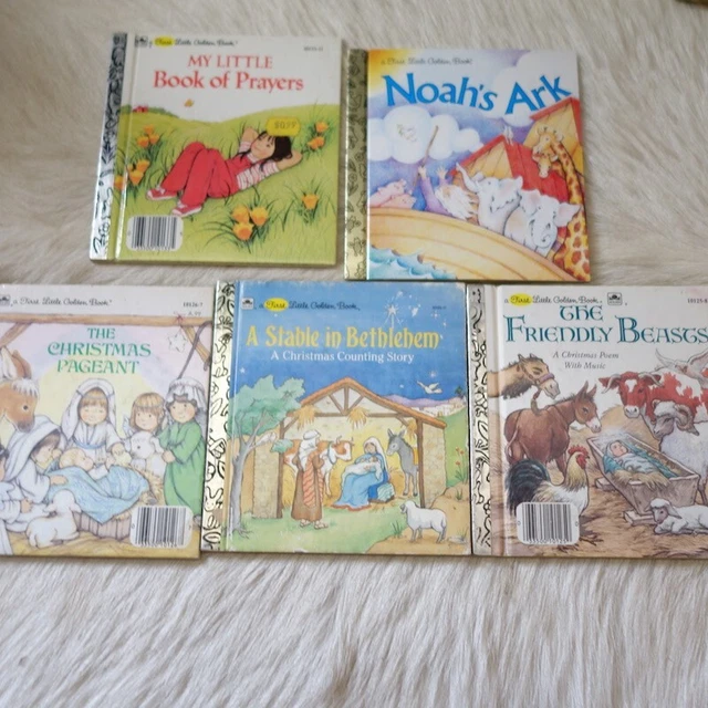 VINTAGE FIRST LITTLE Golden Books Vintage Childrens Religious Books Lot