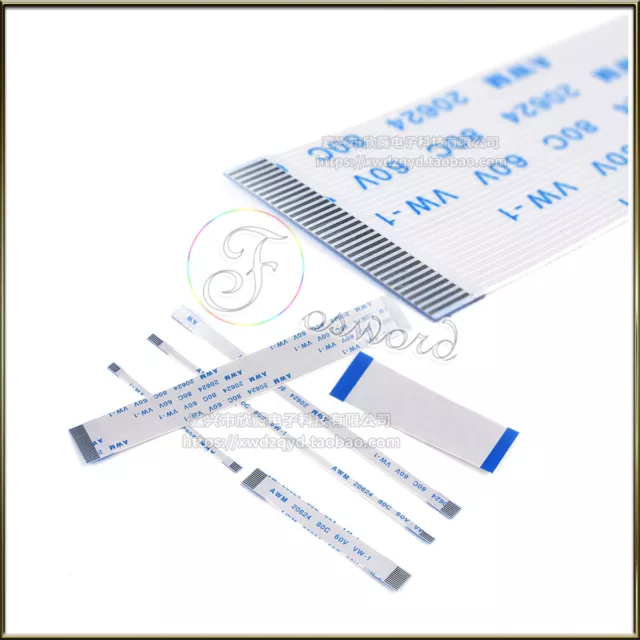 FPC FFC Flachbandkabel Ribbon Flex Flachkabel 4 bis 40 polig 0,5/1,0mm Pitch AWM