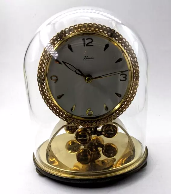 Vintage KUNDO glass dome carriage clock