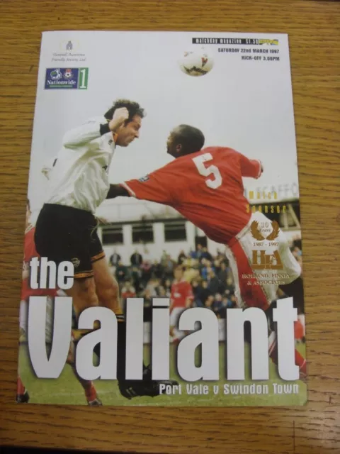 22/03/1997 Port Vale v Swindon Town  . Thanks for viewing this item offered to y