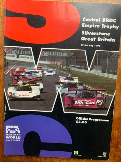 1991 BRDC EMPIRE TROPHY gara programma Silverstone. Jaguar