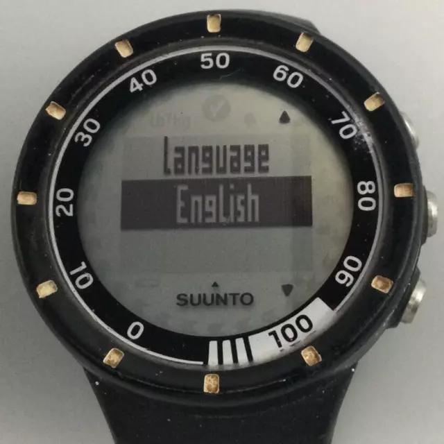 Suunto Quest Digital Sports Watch Men Black BROKEN BAND 30M New Battery