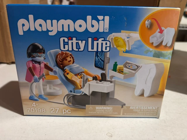 PLAYMOBIL CITY LIFE Dentista Oficina Set 70198 Nuevo Retirado EUR