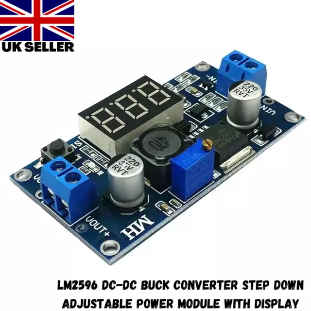 LM2596 DC-DC Buck Converter Step Down Adjustable Power Module With Display