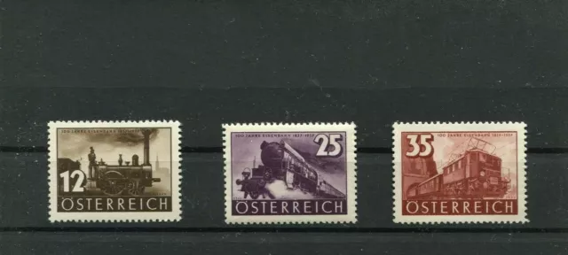 Österreich Mi.-Nr. 646-648 postfrisch 100 Jahre östereich. Eisenbahn - b9526