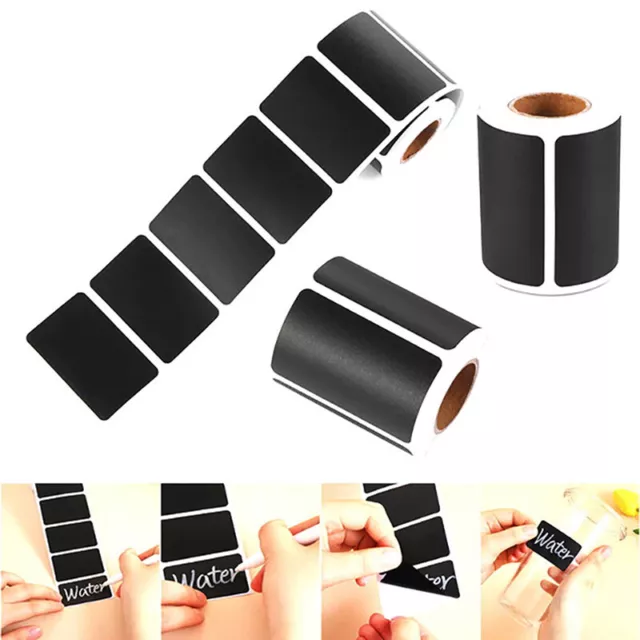 120Pcs/roll Waterproof Label Stickers Black Label Sealed Jar Storage StickEL