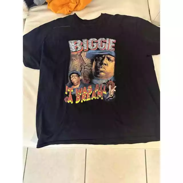 Vintage 00s The Notorious BIG Biggie Rap Tee Shirt It Was All A Dream 2XL Rare