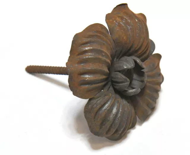 Single Vintage All Metal Flower Design Curtain Tie Back Metal Embellishment #7