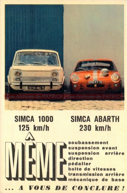 SIMCA 1000 - SIMCA ABARTH 