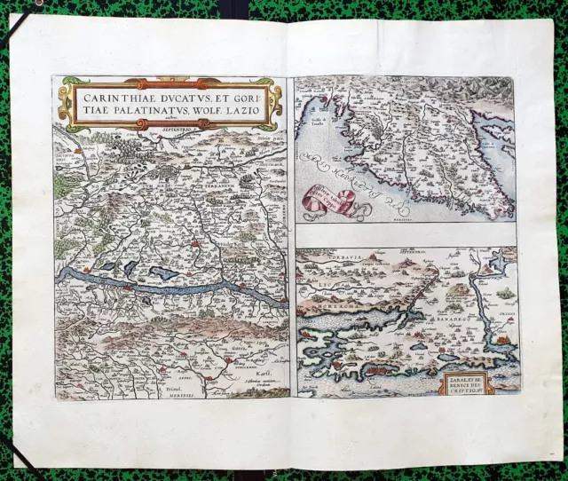 16th - Austria Slovenia Croatia Superb Map by Ortelius Edited in 1584