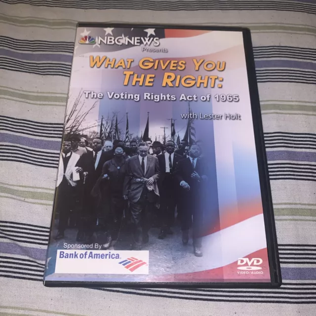 What Gives You The Right Voting Rights Act of 1965 with Lester Holt DVD NBC News