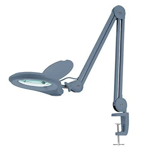 (New Model)  Bifocals 1,200 Lumens Super LED Magnifying Lamp with Clamp, 5 Gray