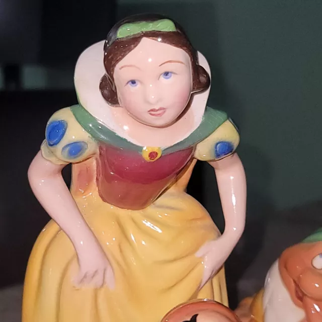 ZACCAGNINI, Walt Disney, ceramic figurine, snow white and the seven dwarfs PW1/2