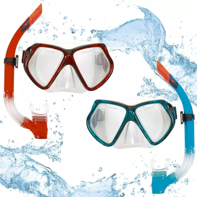 Set snorkeling bambini occhiali subacquei + maschera subacquea snorkeling HYDRO-PRO™ rosso