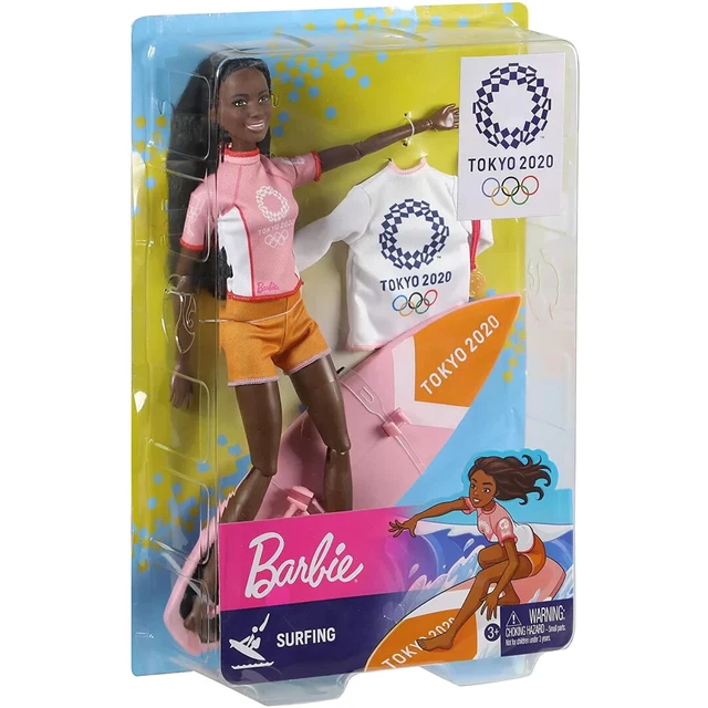 BARBIE OLYMPIC GAMES Tokyo 2020 Surfer Girl Doll Sports And