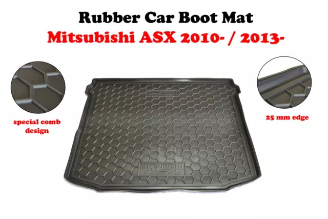 Rubber Trunk Liner Mat Boot Cargo Tray Alfombra Cubeta fit Mitsubishi ASX 2010-