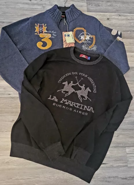 2x La Martina Pullover und Strickjacke