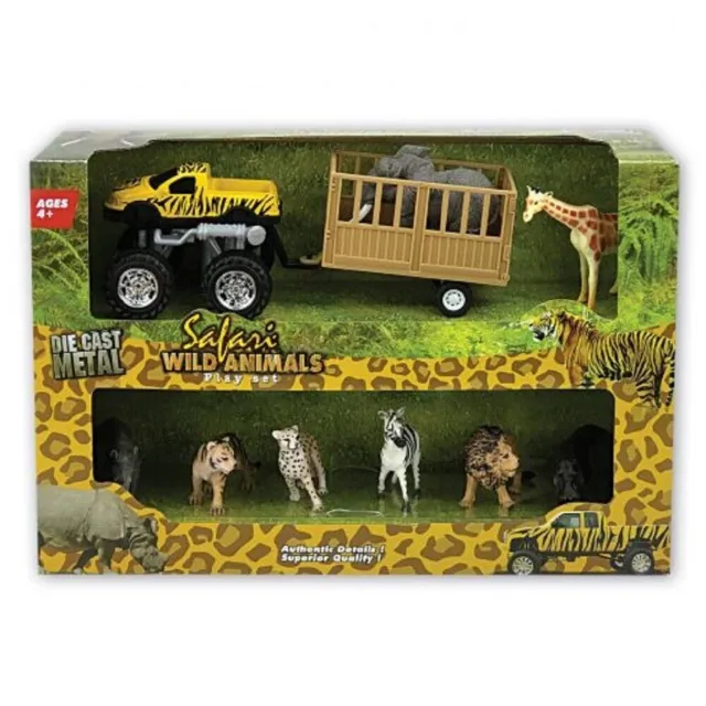 ARK TOYS SAFARI Wild Animals 10Pc Play Set - Hk0144 Safari Animals Toy ...