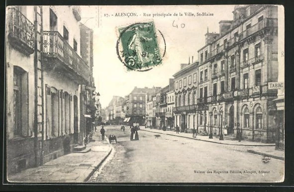 CPA Alencon, Rue principale de la Ville, St.-Blaise, vue de la rue 1906