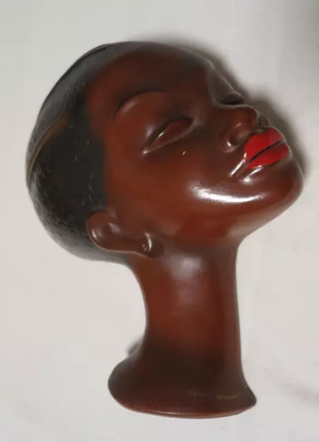 Keramik Wandmaske Afrikanerin Nubierin verm. Cortendorf