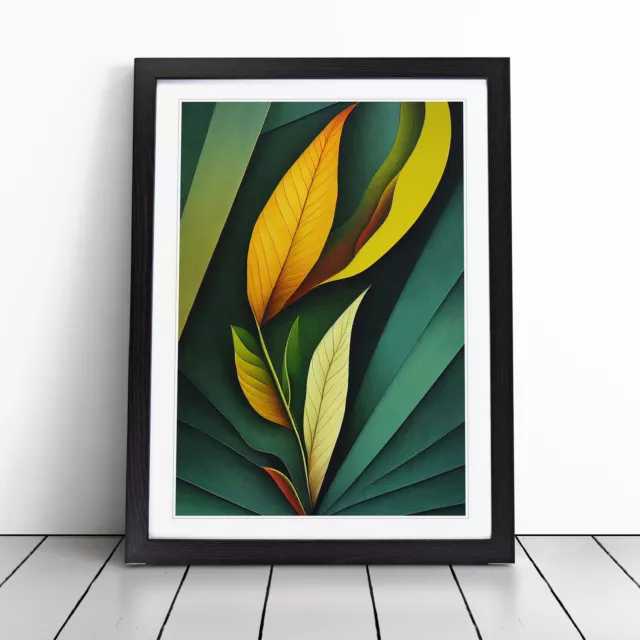 An Unusual Leaves Wall Art Print Framed Canvas Picture Poster Decor Living Room