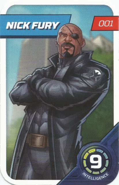 Carte De Jeu Leclerc 2023. Marvel. Defie Tes Heros. Nick Fury N° 001