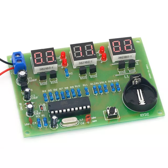 6 Digit LED Digital Electronic Alarm Clock DIY Making Kit Soldering Practice Kit