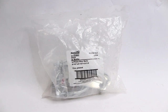 (5-Pk) National Hardware Zinc Plated U-Bolt N222-182