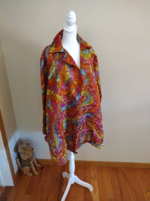 Shirt FLORAL Midi M L Xlg Oversized Beach Cover Up  BEAUTIFUL    Vintage 2