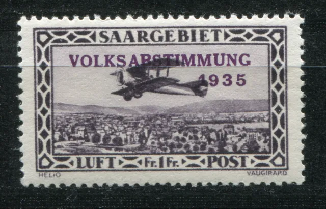 Saargebiet 1934 -  Mi.Nr. 197 PF VI - Flugpost - Plattenfehler VI  ** postfrisch 2