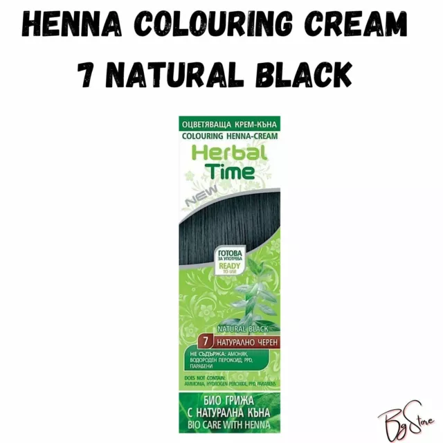 UK Stock 100% Natural Henna Coloring Cream Herbal Time Bio Care Ready To Use