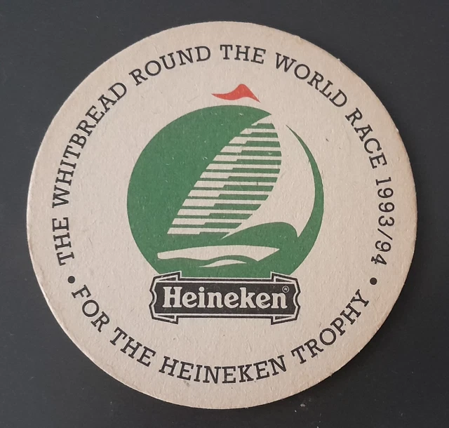 Sous-bock. Heneken 1993/94. Voile " WORLD RACE " " HEINEKEN TROPHY "