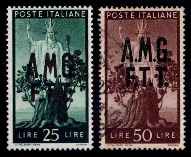 1947 Italy - Trieste #12-13 - Wmk Y277 - New & Used - Vf - Cv$14.00 (Esp#1476)